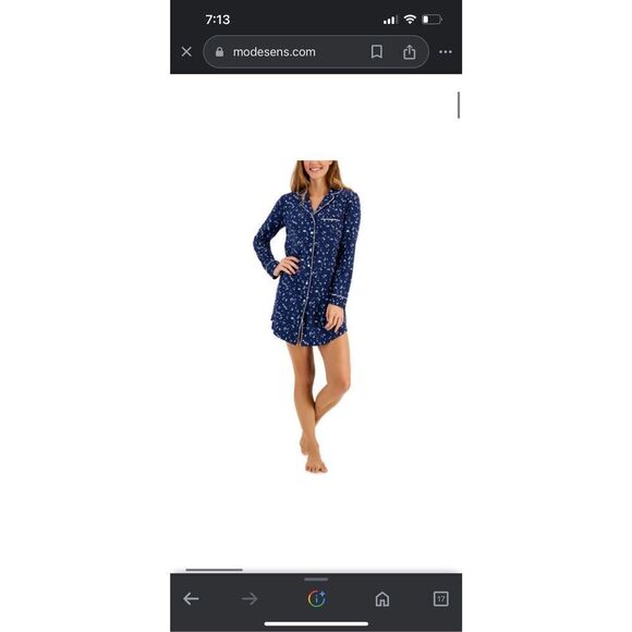 Charter Club Celestial Sleep Dress Nightgown XS